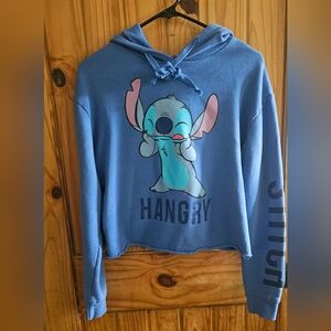 Stitch cropped hoodie